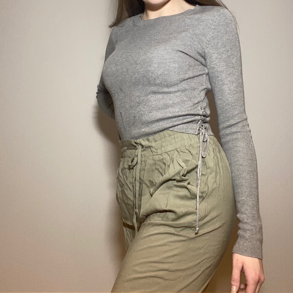 Grey Long-Sleeved Shirt